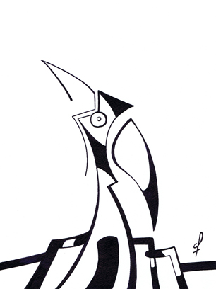 Metropolis – India ink drawing