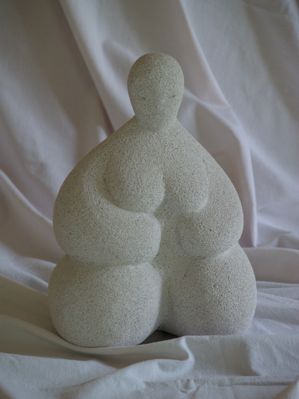 Woman Moon "the first" shoot 03 Steatite sculpturer by Olivier Cornil