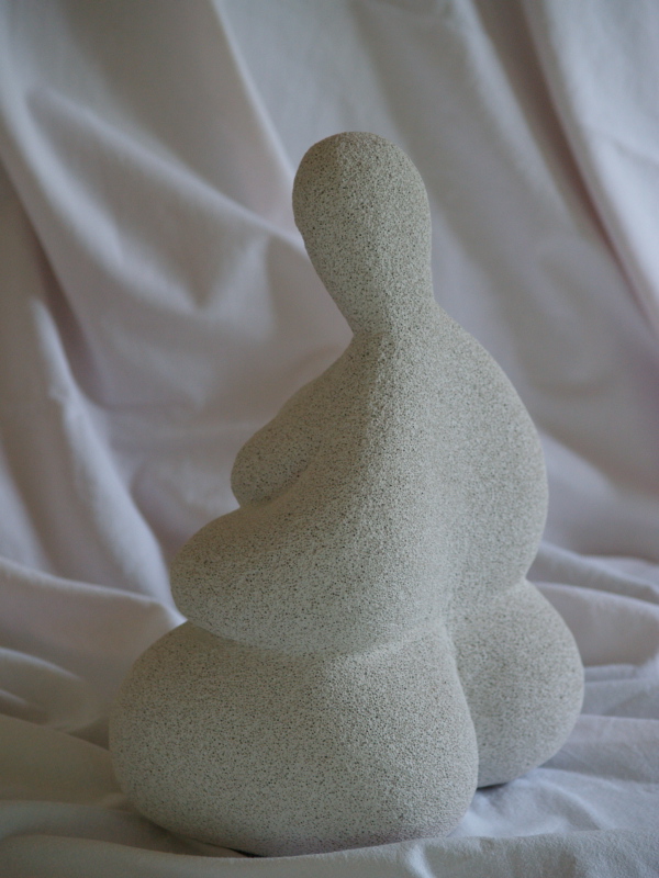 Woman Moon "the first" - Shoot 02 - steatite sculpture by Olivier Cornil