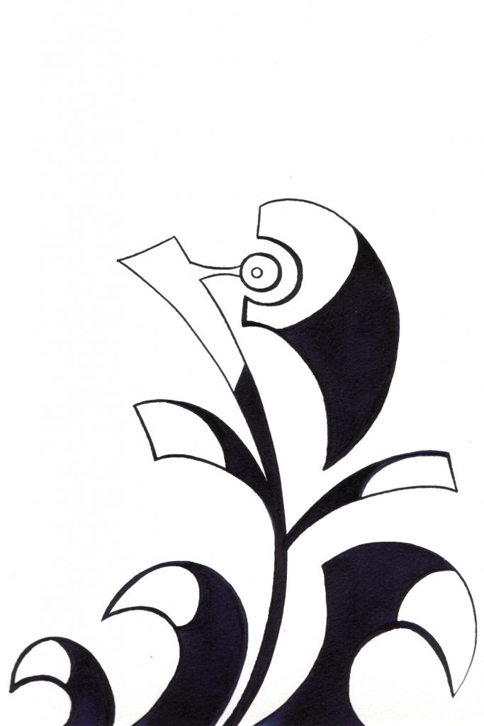 One day, One drawing - Day 012 : Osmosis - Ink drawing by Olivier Cornil