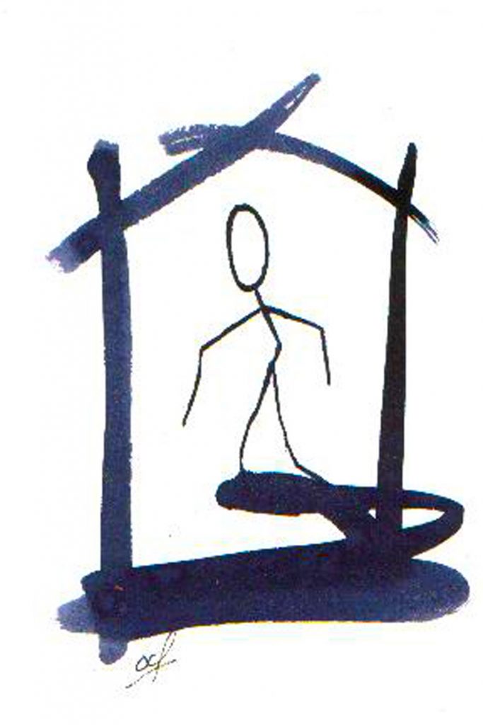 One day, One drawing - Day 015 : Ego Ego… - Ink drawing by Olivier Cornil
