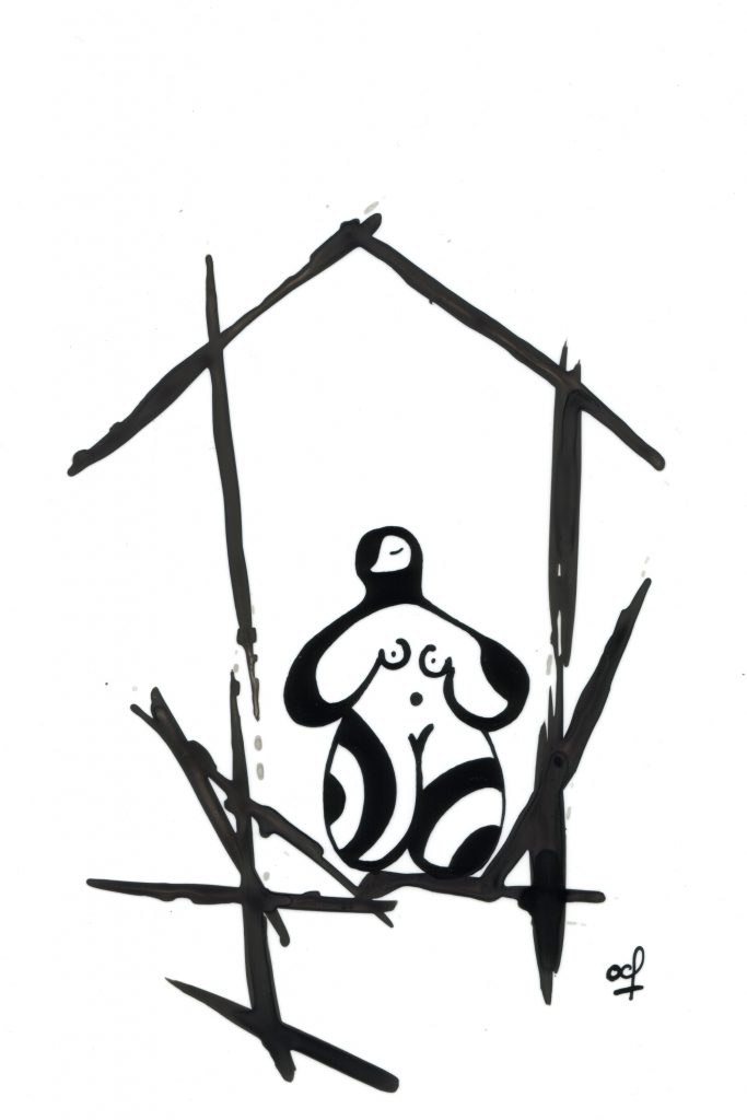 One day, One drawing - Day 059 : Ink and Reason - Ink drawing by Olivier Cornil