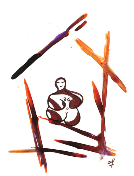 One day, One drawing - Day 081 - Memories brought to light - Ink drawing by Olivier Cornil