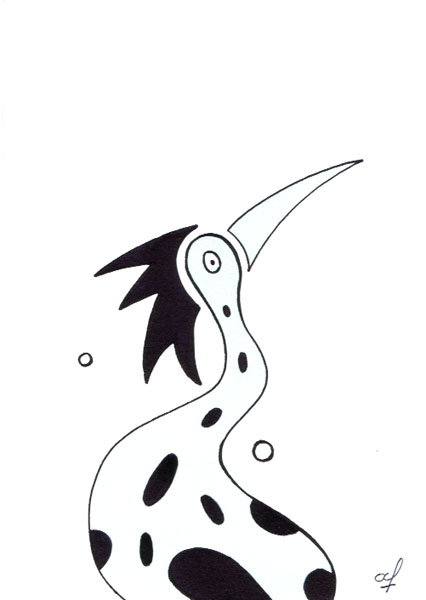 One day, One drawing - Day 088 - The weight of everyday life - Ink drawing by Olivier Cornil