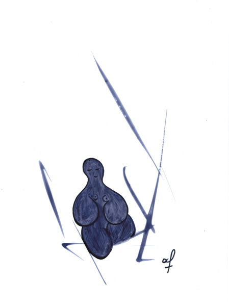 One day, One drawing - Day 127 - First steps - Ink drawing by Olivier Cornil