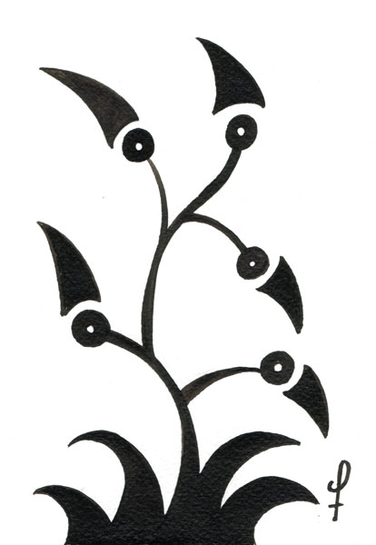 One day, One drawing - Day 177 - Whole family - Ink drawing by Olivier Cornil