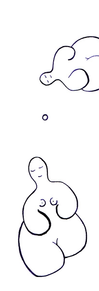 One day, One drawing - Day 186 - Shared Dream - Ink drawing by Olivier Cornil