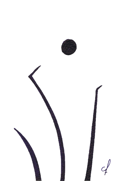 One day, One drawing - Day 187 - Angel (variation) - Ink drawing by Olivier Cornil