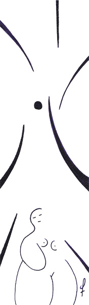 One day, One drawing - Day 198 - The Power to Say No - Ink drawing by Olivier Cornil