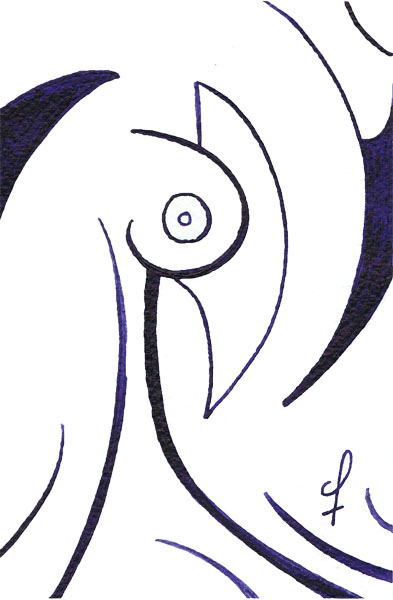 One day, One drawing - Day 210 - Obsession - Ink drawing by Olivier Cornil