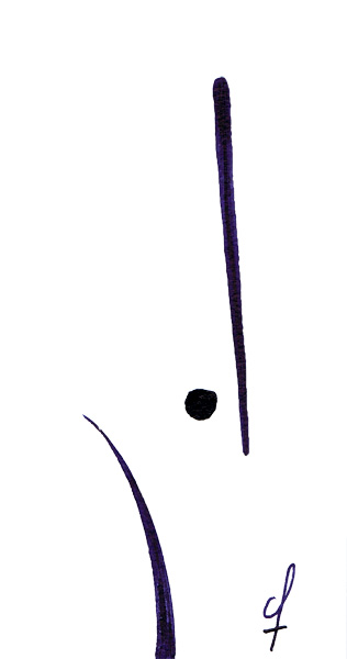 One day, One drawing - Day 212 - Who am I? - Ink drawing by Olivier Cornil