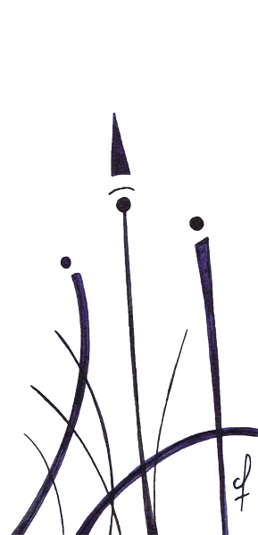 One day, One drawing - Day 214 - Trinity - Ink drawing by Olivier Cornil