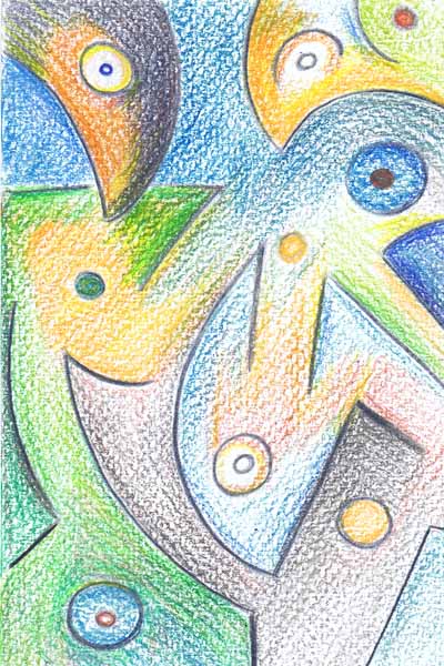 One day, One drawing - Day 217 - Routine 2.0 - watercolor pencil drawing by Olivier Cornil