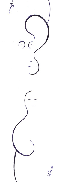 One day, One drawing - Day 232 - Equidistant - Ink drawing by Olivier Cornil