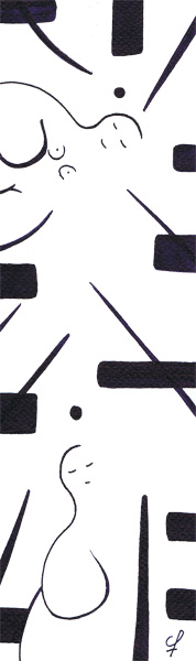 One day, One drawing - Day 238 - Mental barriers - Ink drawing by Olivier Cornil
