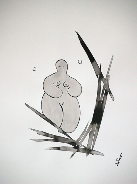 One day, One drawing - Day 241 - Guidelines - Ink drawing by Olivier Cornil
