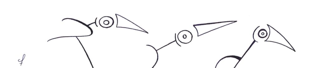 One day, One drawing - Day 246 - Knock Knock Knock - Ink drawing by Olivier Cornil