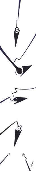 One day, One drawing - Day 266 - Who are you? - Ink drawing by Olivier Cornil