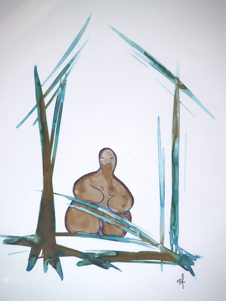 One day, One drawing - Day 274 - Open-mindedness - Ink drawing by Olivier Cornil