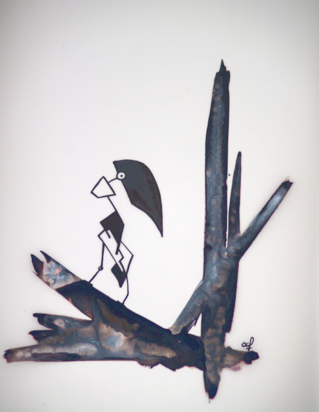 One day, One drawing - Day 276 - Post apocalypse - Ink drawing by Olivier Cornil