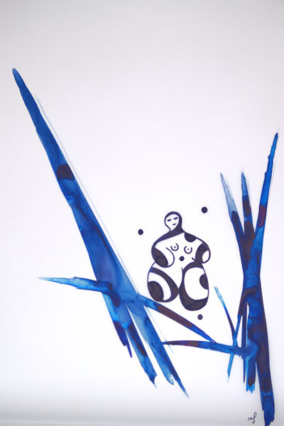 One day, One drawing - Day 292 - New Wave - Ink drawing by Olivier Cornil