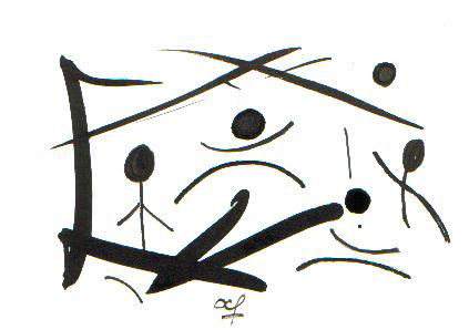 One day, One drawing - Day 326 - Social media 03 - Ink drawing by Olivier Cornil