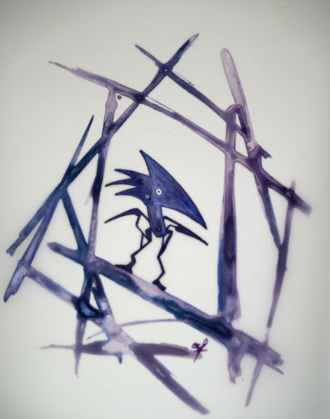 Confidence bird - Ink drawing by Olivier Cornil - One day, One drawing - Day 334