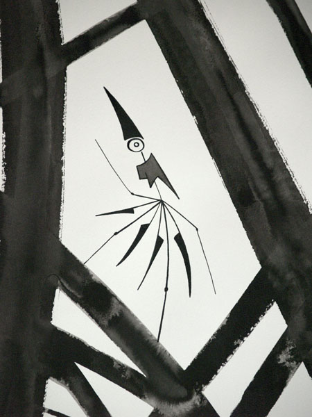 Hunted - Ink drawing by Olivier Cornil - One day, One drawing - Day 337