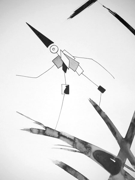 Reaching out - Ink drawing by Olivier Cornil - One day, One drawing - Day 357