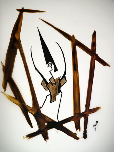 Too small for you - Ink drawing by Olivier Cornil - One day, One drawing - Day 361