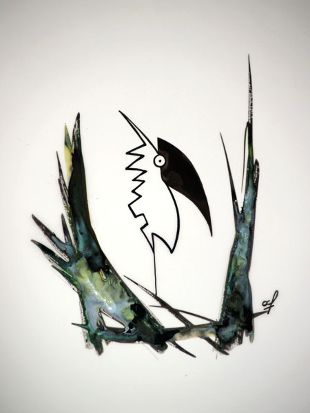 Silent Reflection - Ink drawing by Olivier Cornil - One day, One drawing - Day 362