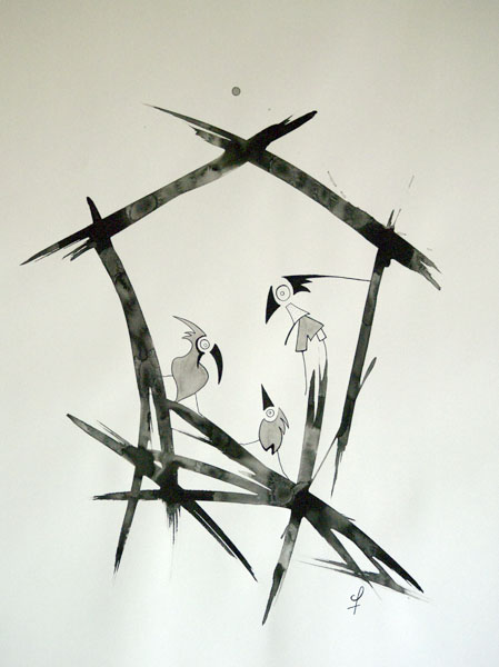 Mutual Understanding - Ink drawing by Olivier Cornil - One day, One drawing - Day 368