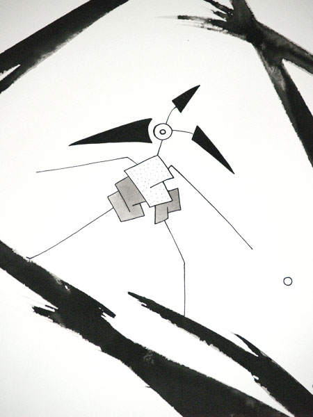 The Illusion of Time - Ink drawing by Olivier Cornil - One day, One drawing - Day 369