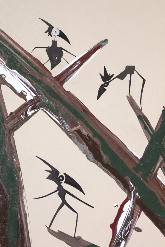 Oiseaux Crétins Oil Painting by Olivier Cornil